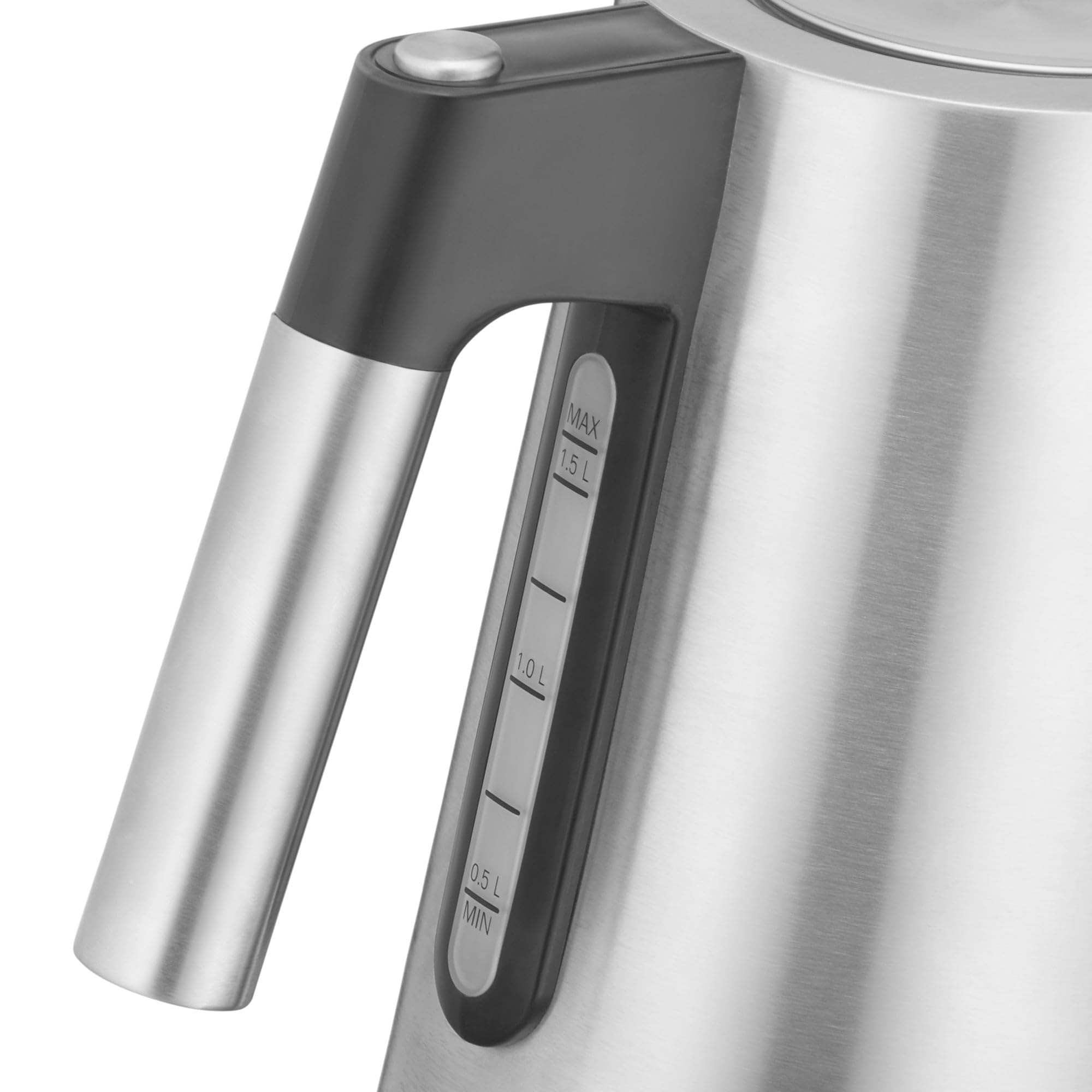 WMF Kineo Hervidor de agua con ajuste de temperatura, 1,6 l, filtro de cal, 3000 W, indicador de temperatura en vivo, hervidor eléctrico de agua de acero inoxidable mate
