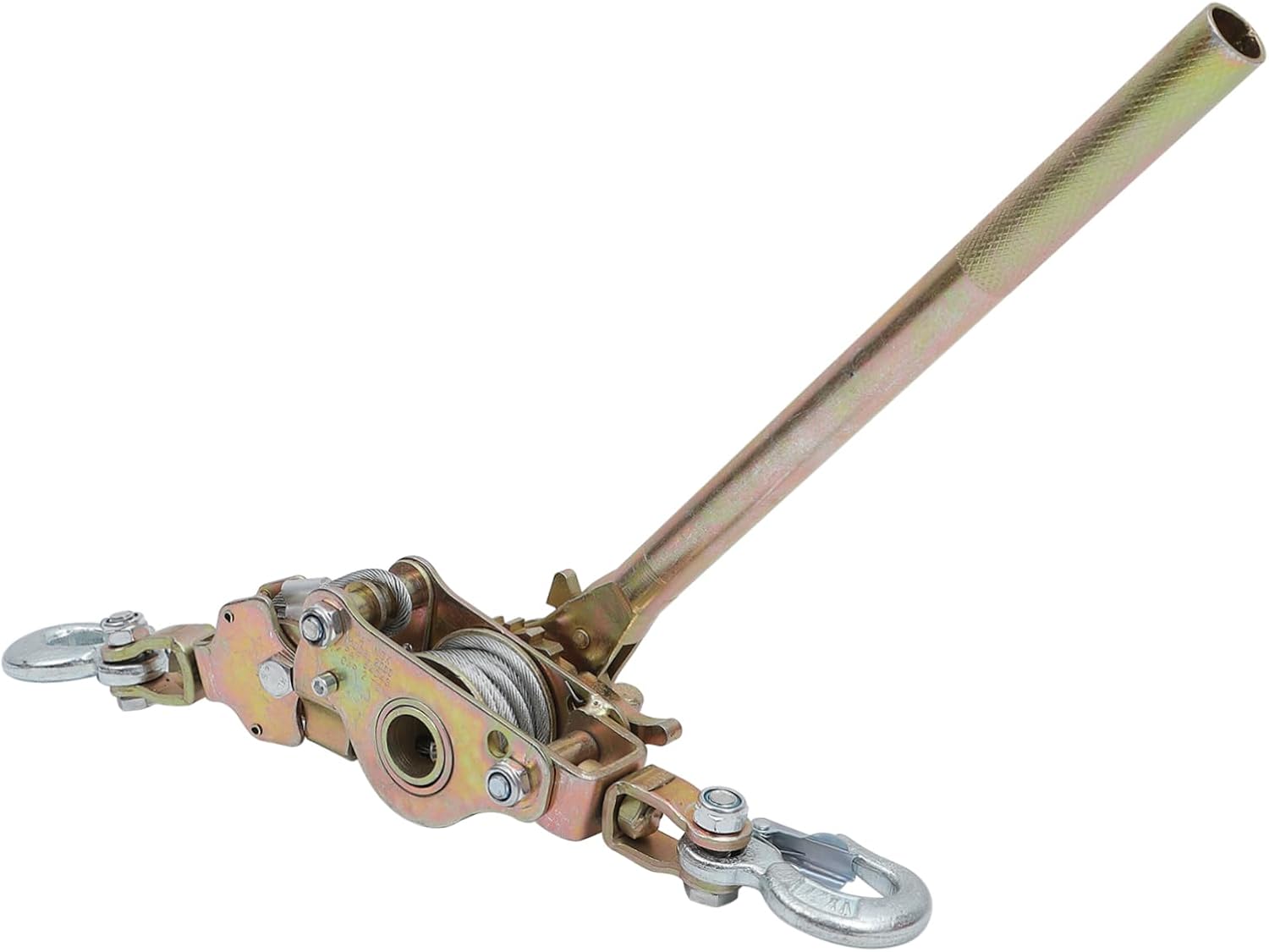 Manual Steel Wire Rope Tensioner Tool Double Hooks 2T Capacity Heavy Duty Wire Grip for Electrical Construction and Logistics Easy to Use Sturdy Design