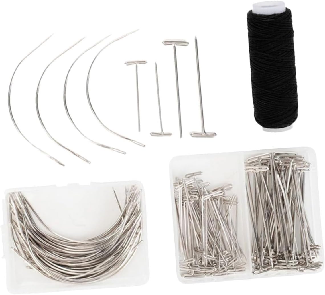 AKOOSY 1Set Convenient Type Blocking Needles for Wig Fixing Compact Wig Pin for Easy Daily Use and Beading Projects