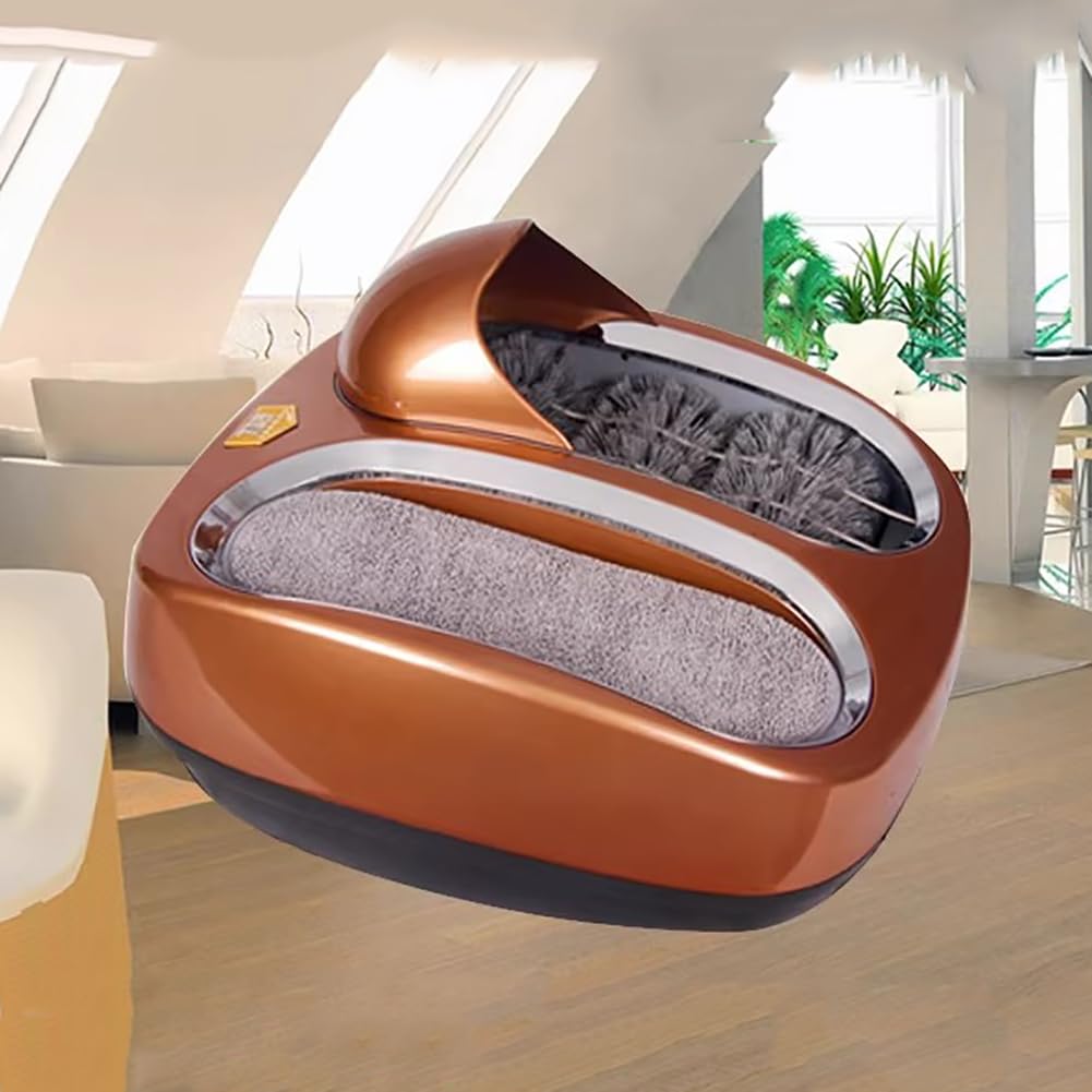 Aserzenith Brown Household Electric Shoe Sole Cleaner, Intelligent Automatic Shoe Sole Washing Machine, Compact Shoe Polisher, 280 Rpm, Multi-Functional Electric Shoe Polishing Machine Set