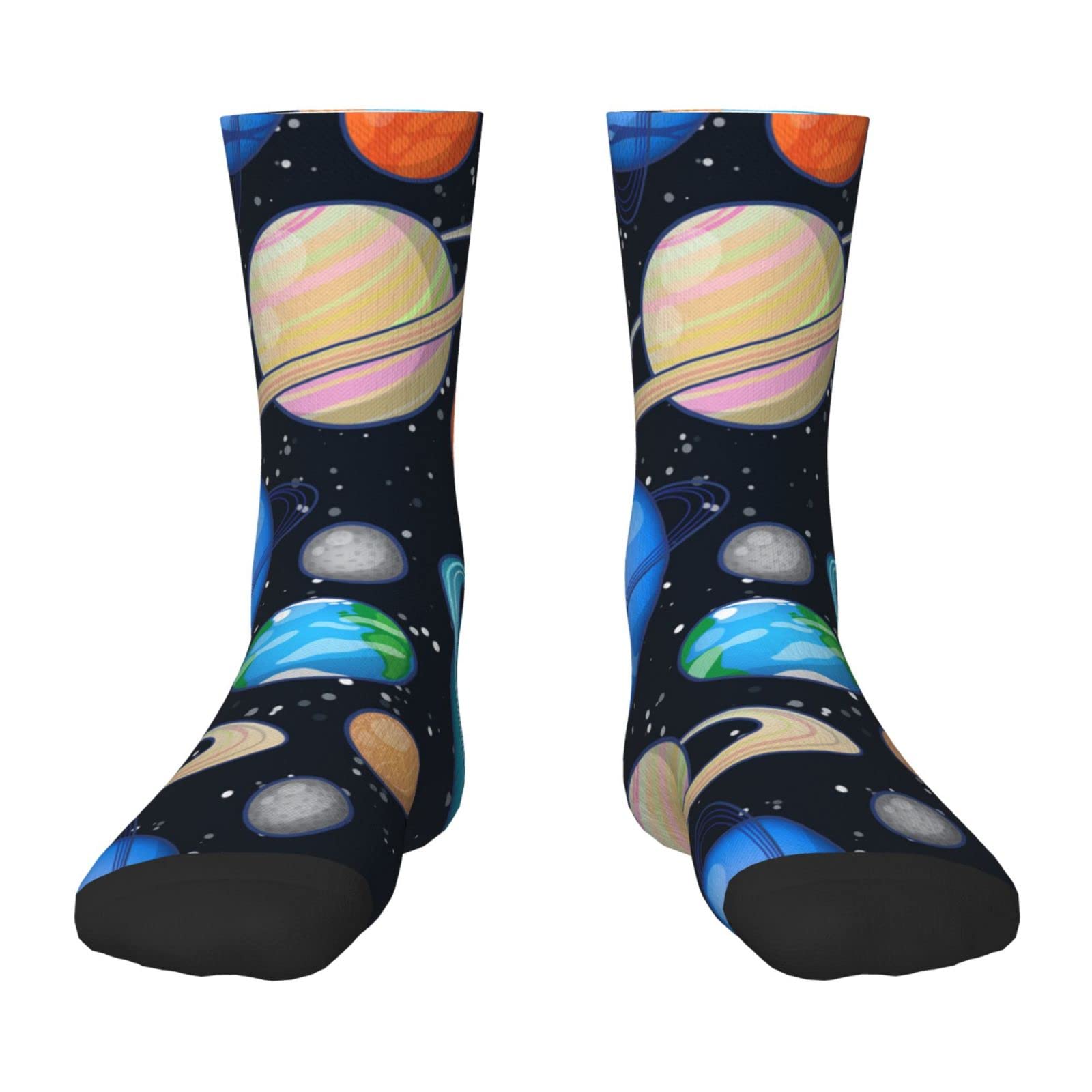 Djngn Unisex Kids As Pic Solar System Girls Boys Crew Socks Soft Athletic Socks Toddler Child Anti Skid Slipper Compression Sock
