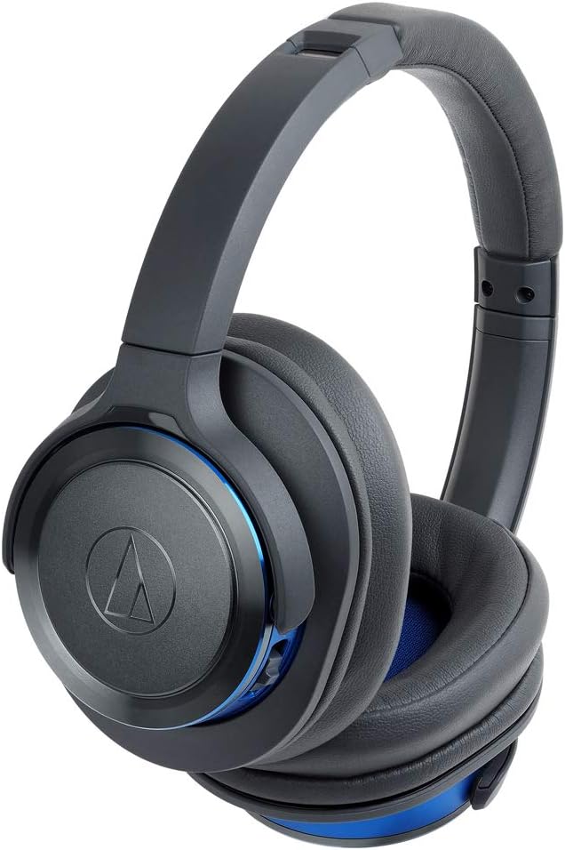 Audio-Technica ATH-WS660BTGBL Solid Bass Wireless Over-Ear Headphones with Built-in Mic & Control - Thumbnail 2