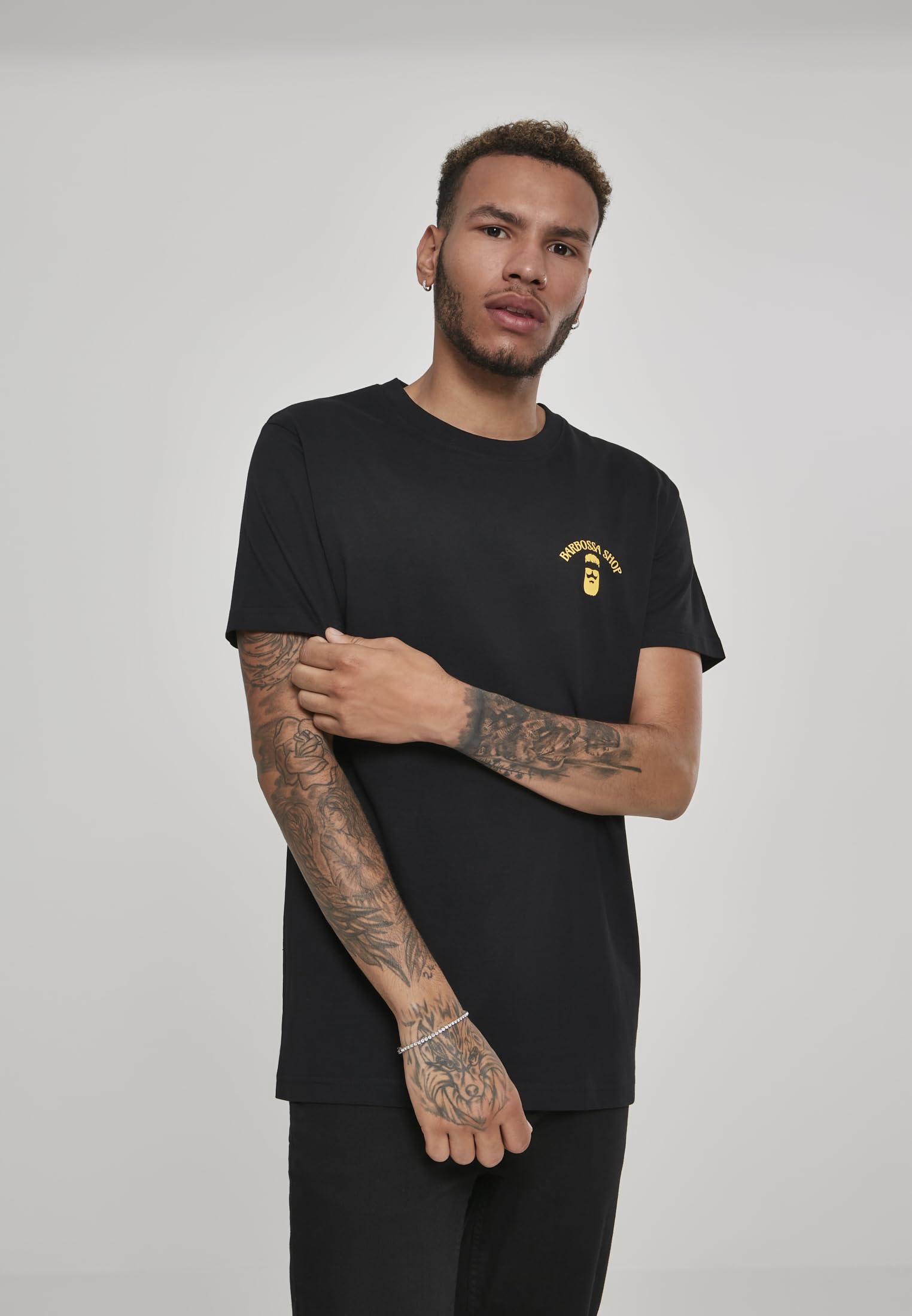 Mister Tee Herren Barbossa T-Shirt, Black, S