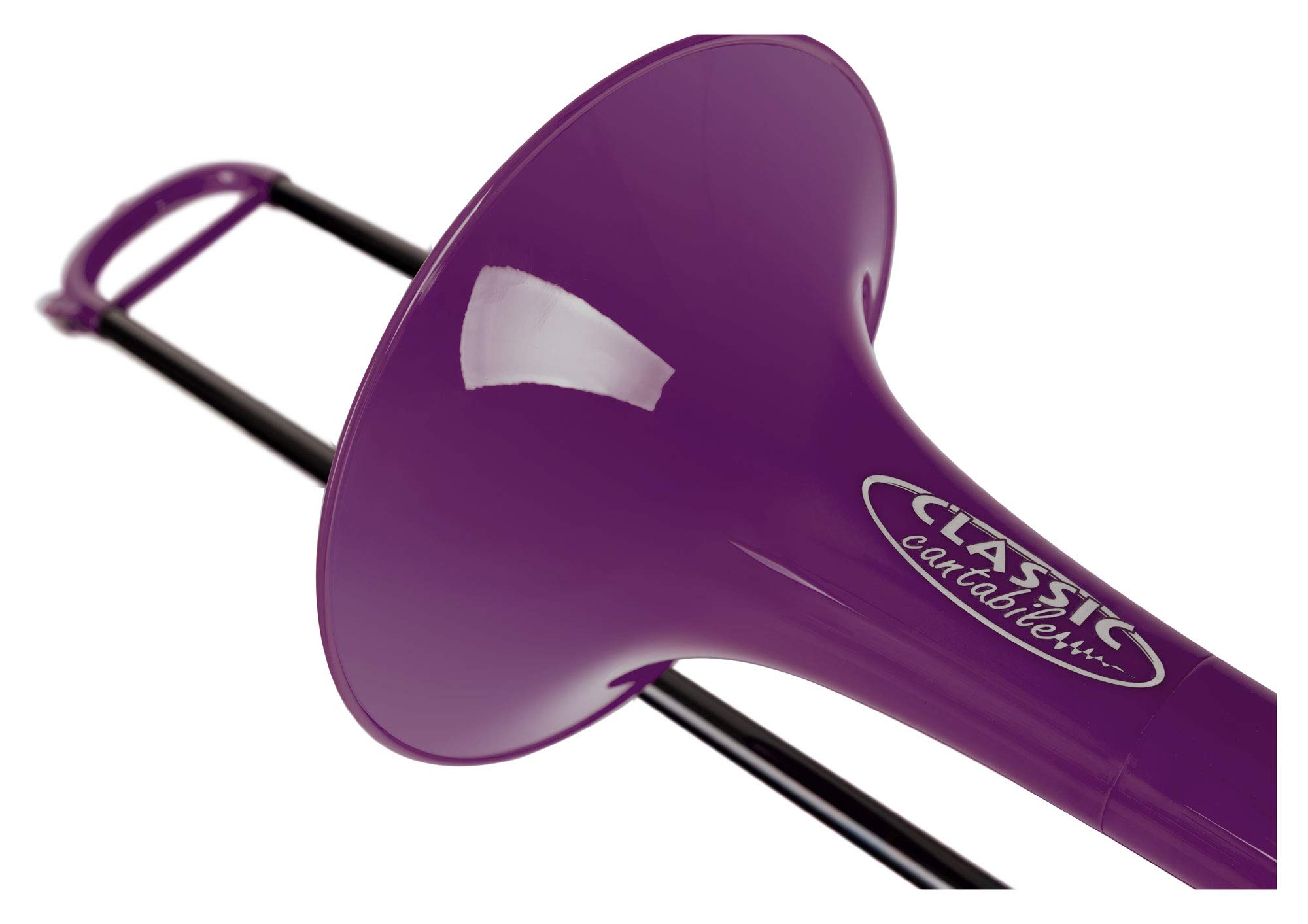 Classic Cantabile MardiBrass Trombone Quart en ABS plastique - Accord Bb/F - Coulisse en fibre de verre - 850g léger - Perçage : 13,9 mm - avec embouchure et housse - violet
