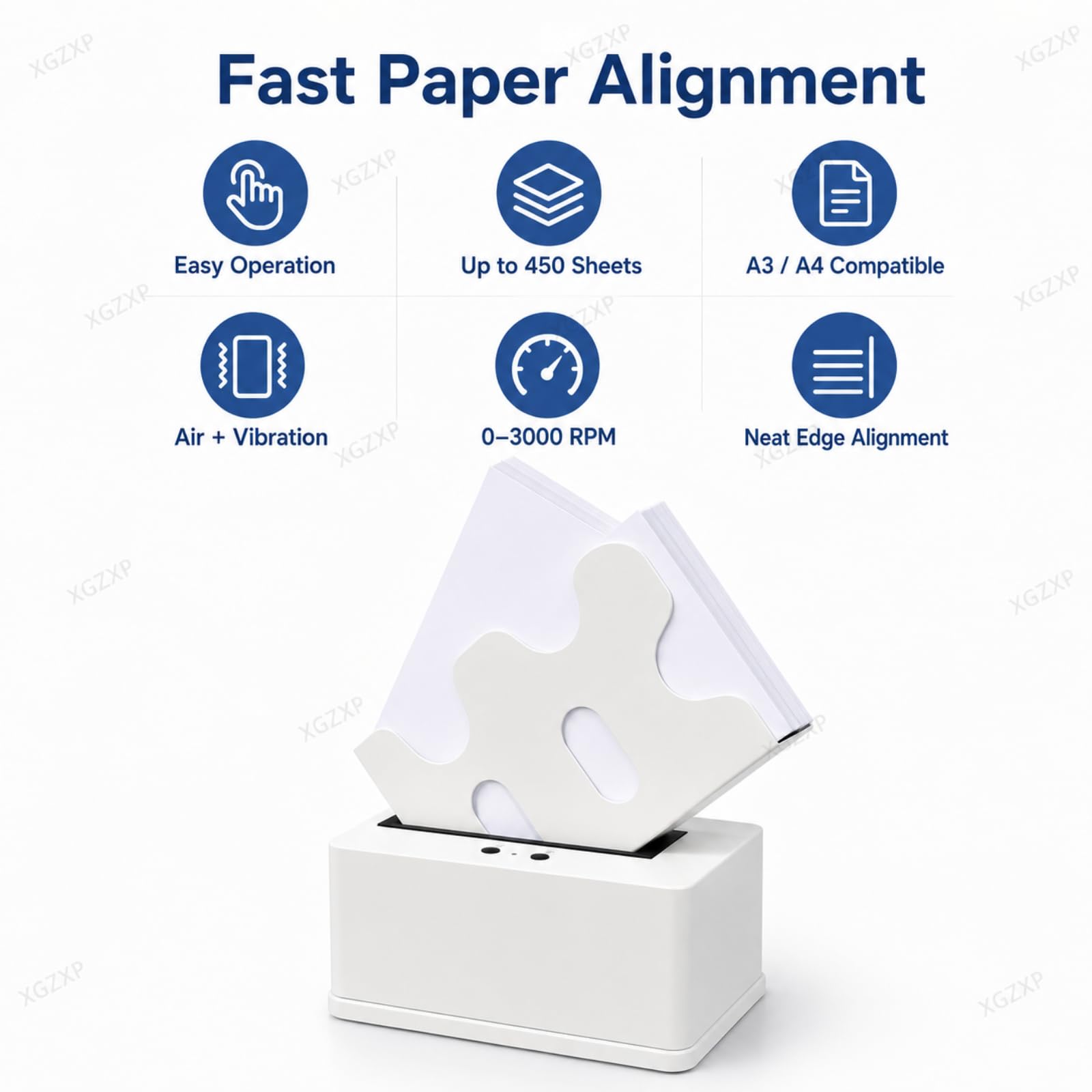Macchina Allineatrice Antistatica, Alimentatore Automatico di Carta, Compatibile con Risme di Carta A4/a3, Fino A 450 Fogli, Ideale per Archivi, Ospedali, Banche E Aziende