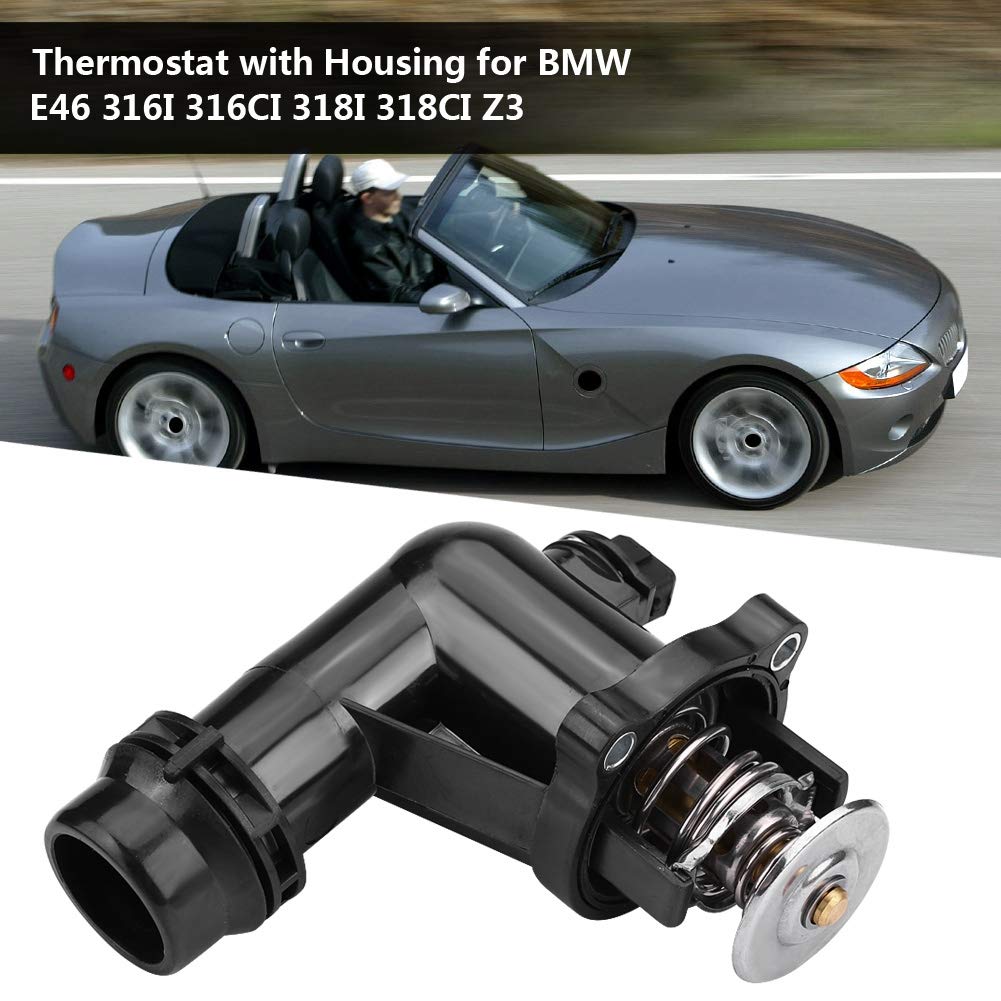 11531437085 Termostato con alloggiamento Nuovo controllo della temperatura del motore aftermarket per E46 316I 316CI 318I 318CI Z3 Plastica Metallo 300 g