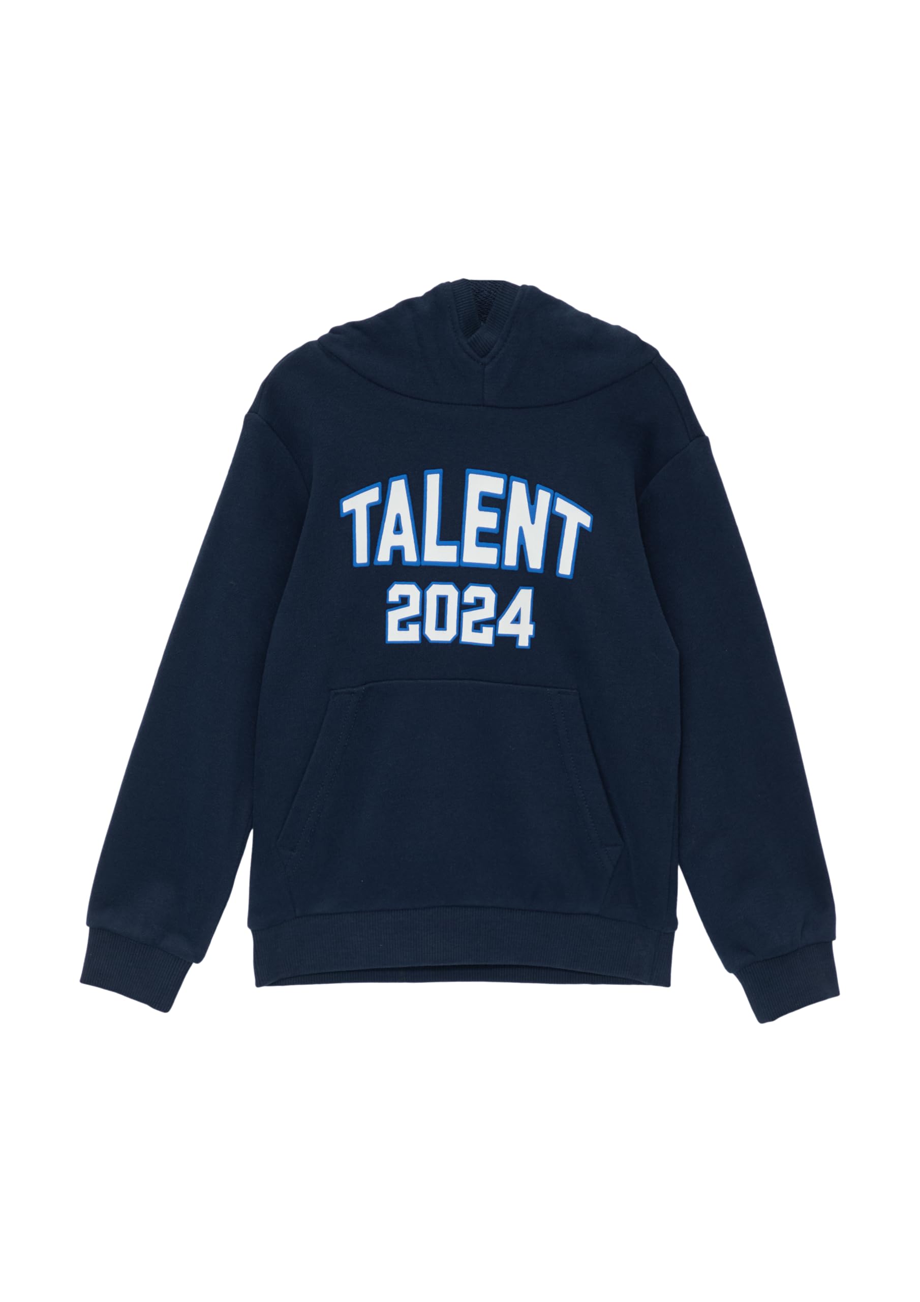 s.Oliver Hooded Sweatshirt with Garment Dye and Front Print