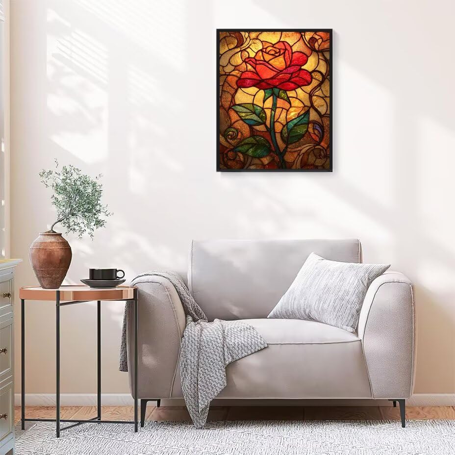 Pintar por numeros adultos abstracto con rosa y pintura acrilica para cuadros decoracion salon 2