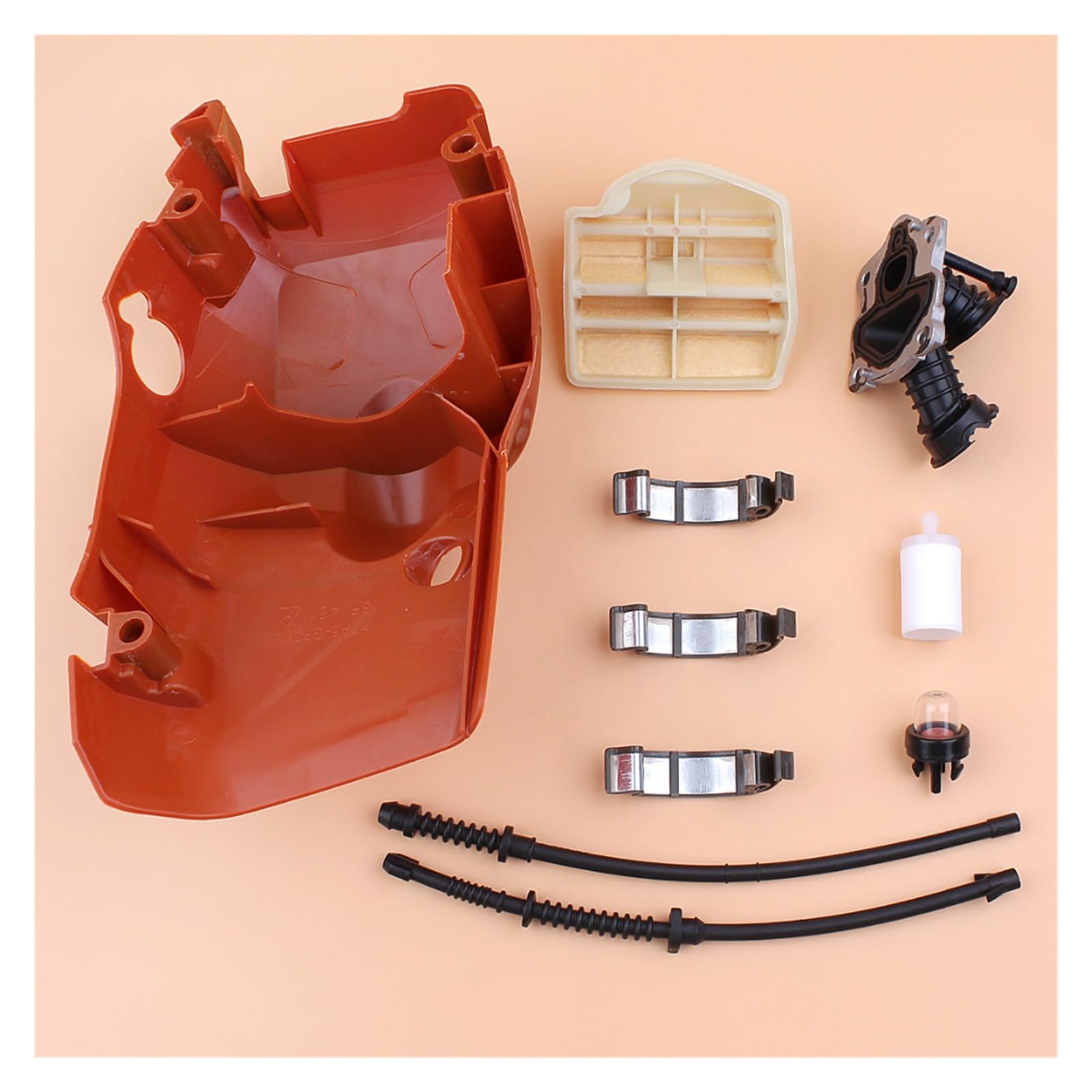 Kit de filtro de aire del colector de admisión del Clip de la cubierta superior del cilindro for reemplazo de motosierra de gasolina Husqvarna 445 E 445e 450 450e