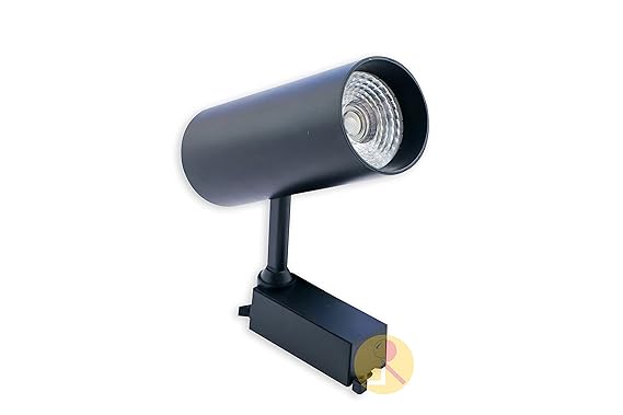 RADIANT LED Track Light (Black Body) - (Track Rail Not Included) (Natural White (4000k), 24 Watt)
