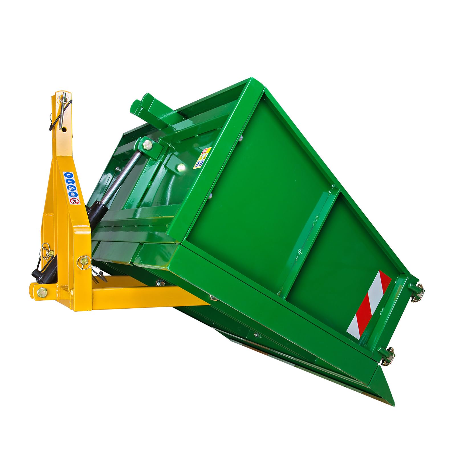 Traktor Hydraulik Heckcontainer Heckmulde Container Mulde 400 kg 120 cm grün