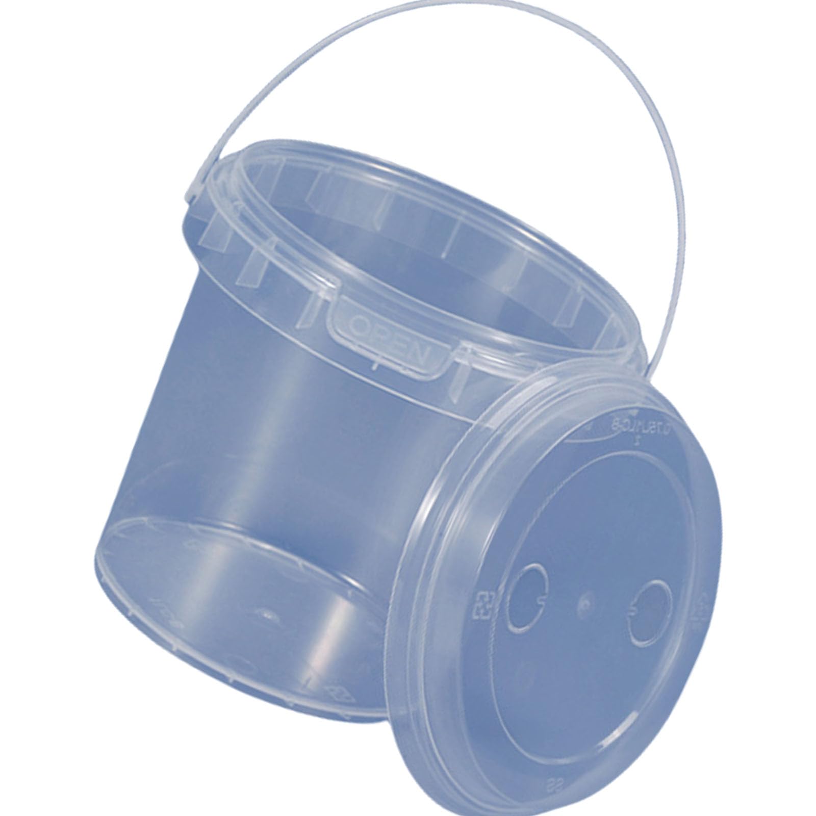 Xjdzineq Sturdy Clear Food Storage Box Freezer Safe Container Milk Teas Bucket for Restaurants Catering Home Use Storage Bins