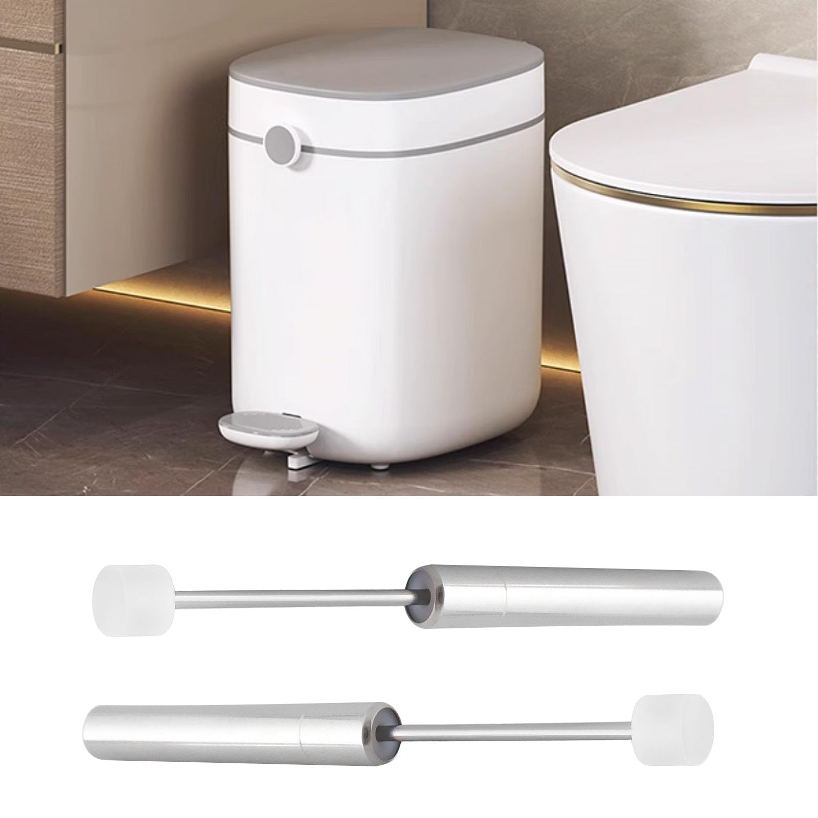 ECSiNG 2pcs 91x49x7.8mm Soft-Close Trash Can Damper Piston with Lid Steel and Plastic Mechanism Trash Can Damper Replacement for Kitchen Trash Can