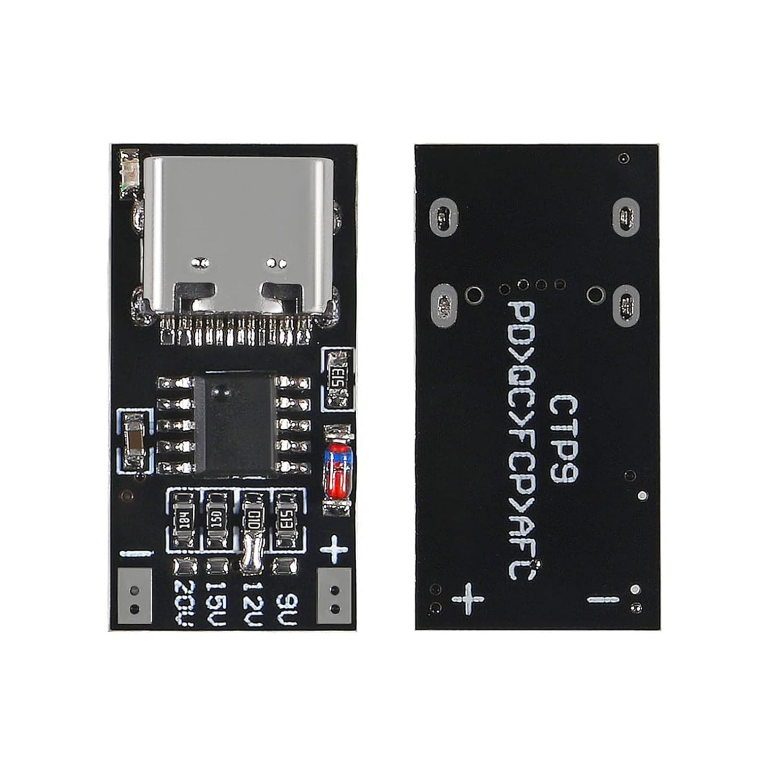 6 modułów PD/QC/AFC Quick Charge Decoy Trigger, typ C PD 2.0/3.0 9-20 V Fast Charge QueryDetector, moduł szybkiego ładowania typu C, interfejs PD3.0/PPS/QC