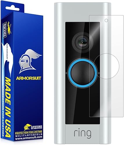 ArmorSuit Paquete de 2 protectores de pantalla diseñados para Ring Video Doorbell Pro MilitaryShield HD Clear Film - Fabricado en Estados Unidos