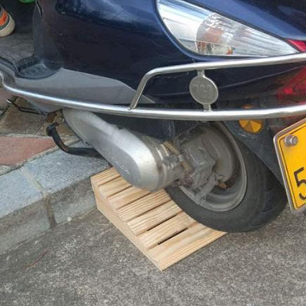 TOCTUS OUKEJNM - Rampa de acceso para silla de ruedas, rampa de acceso de madera antideslizante para entrada, entrada, cobertizo, garaje, rampa de transición de 7 a 15 cm de elevación (35 x 38,8 x 15