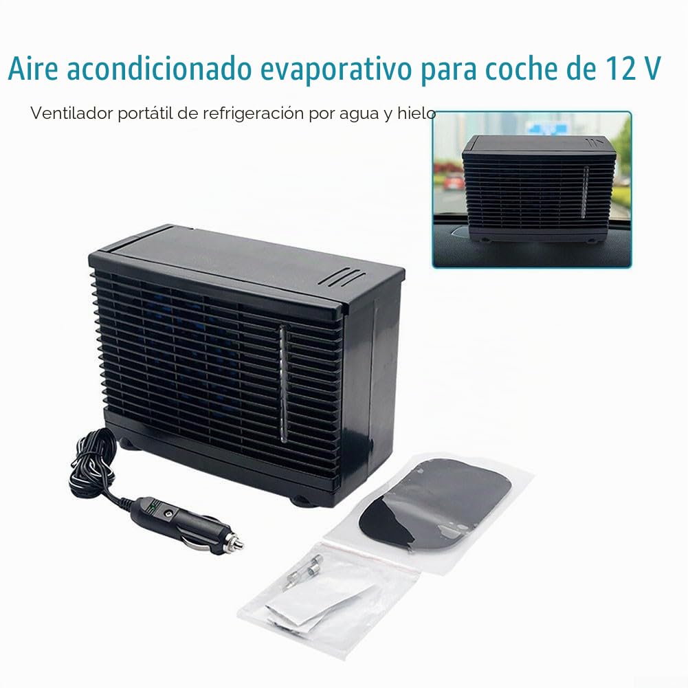 HpLive Aire acondicionado de 12 V, ventilador de aire para coche, con toma de mechero para coche/casa/oficina