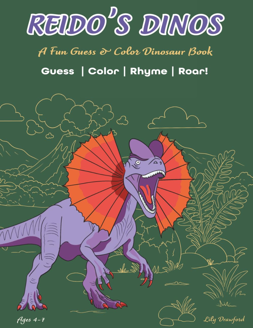 Dinosaur Coloring Book for Kids Ages 4–7: A Fun Introduction to Coloring with Light, Shadow, and Simple Shapes for Young Artists