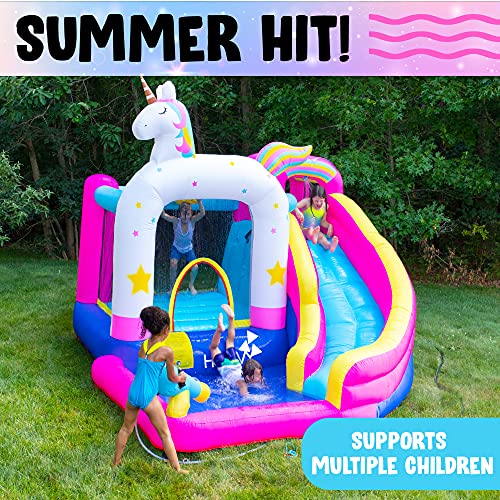 Giant Inflatable Water Slide | 12 x 10.5 x 6.6 FT | Inflatable Water Bounce House with Trampoline & Pool Easy to Set Up,Blower & Carry Bag - Thumbnail 4
