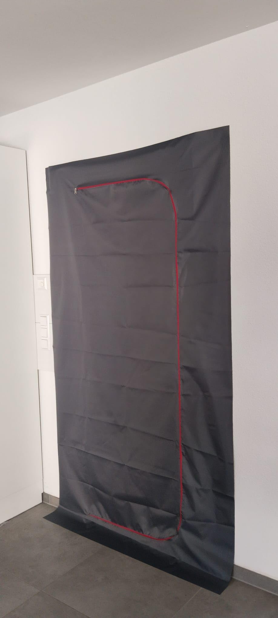 UNITEX PRO Porte anti-poussière 220 x 150 cm – B2 ignifuge et imperméable | Polyester robuste revêtu de polyuréthane | Lavable et réutilisable | Directement du fabricant