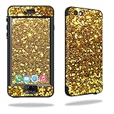 MightySkins Protective Vinyl Skin Decal Compatible with Lifeproof iPhone 6 Nuud wrap Cover Sticker Skins Gold Glitter