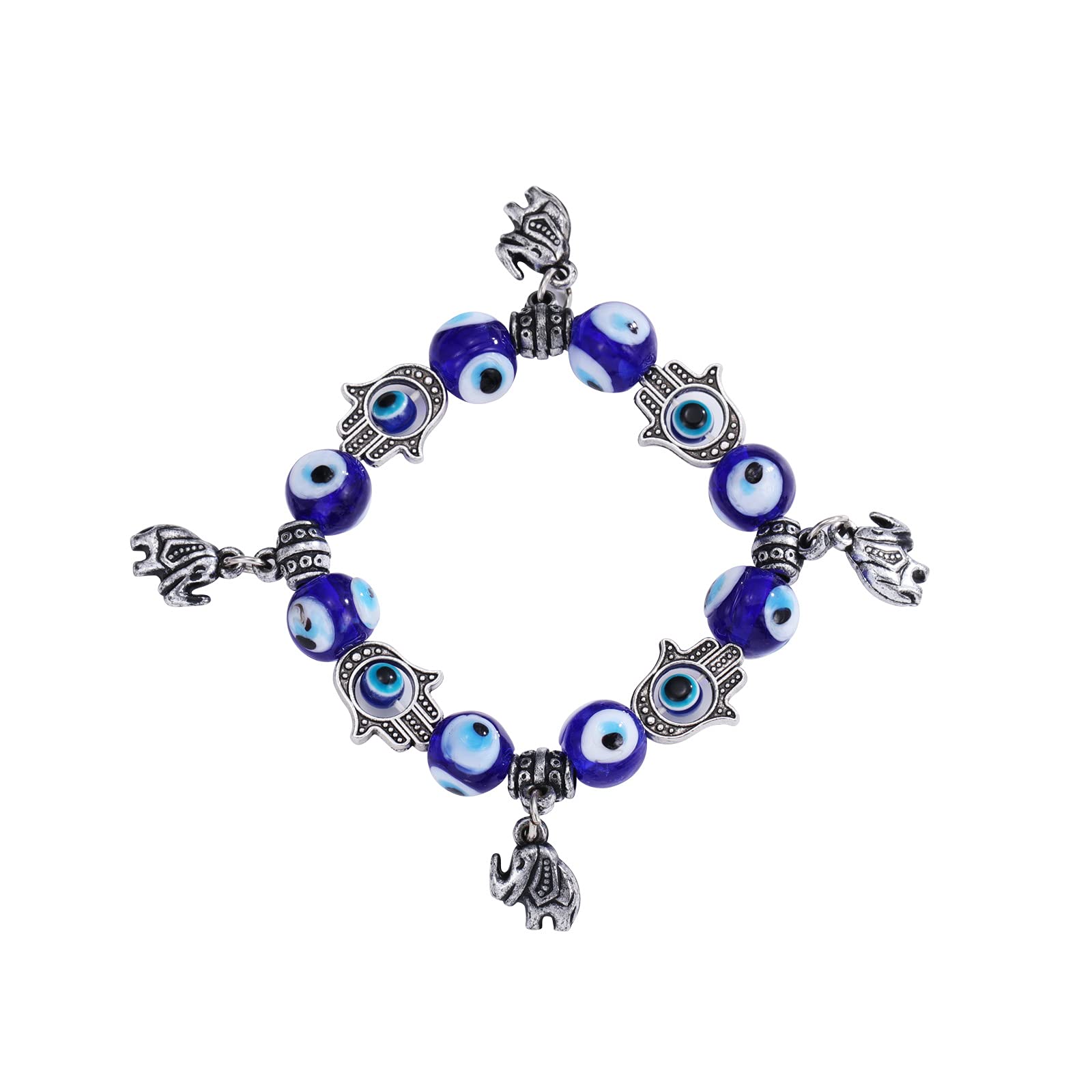evil eye bracelet for women Evil Eye Hamsa Blue Beaded evil eye jewelry Stretch Bracelet Hand of Fatima Turkish Evil Eye Lucky Bracelet mal de ojo bracelets