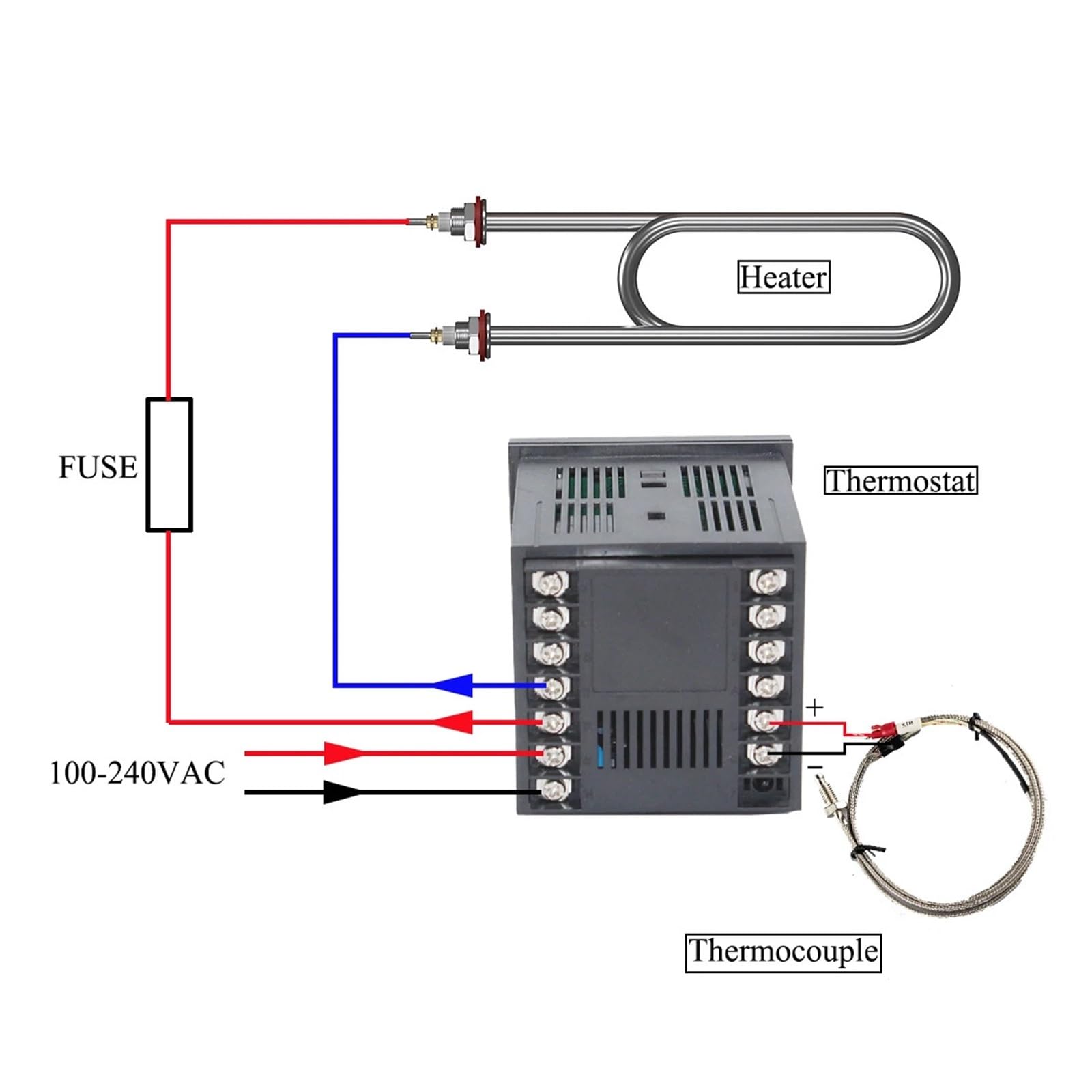 Contrôleur de température Thermostat Machine masque sortie 220VAC et SSR avec l'alarme sonore la fonction temps 0-9999 secondes(48x96mm)