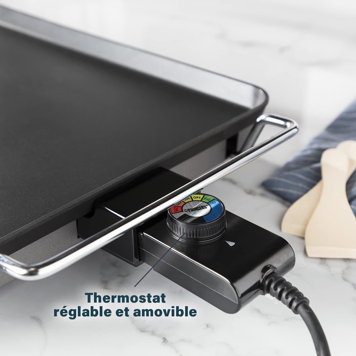 Princess Grill de Table XXL 60 x 36 cm, 2500 W – Surface de cuisson extra large antiadhésive, chauffe rapide, plaque électrique facile à nettoyer, idéale pour repas en famille et fêtes