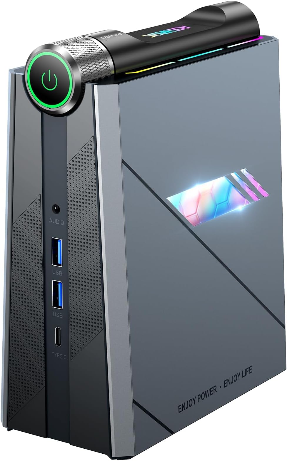 ACEMAGICAD08 Mini Gaming PC 12TH Core i9-12900H,32GB DDR4 512GB SSD Mini Computers(14 Cores/20 Threads/24 MB Cache/Up to 5.0GHz),WiFi6/BT5.2/Dual Fans/RGB/Multi-Mode/4K@60Hz