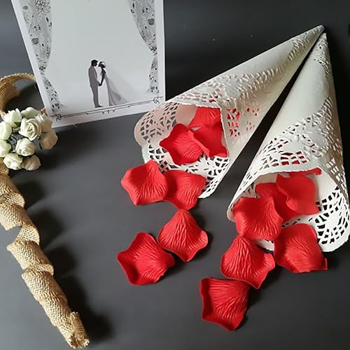 Miniatura 6 de DECORA Doilies de papel de encaje blanco redondo de 35 pulgadas para decoración de vajilla de boda paquete de 100