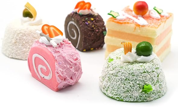 Realistic Artificial Cakes Pack of 5 Artificial Cakes Realistic Artificial Food Artificial Fine Baked Goods Fake Cakes Fashion