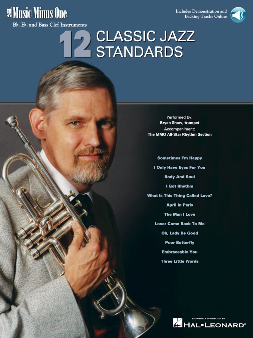 12 Classic Jazz Standards - Music Minus One B-flat, E-flat and Bass Clef Instruments Book/Online Audio
