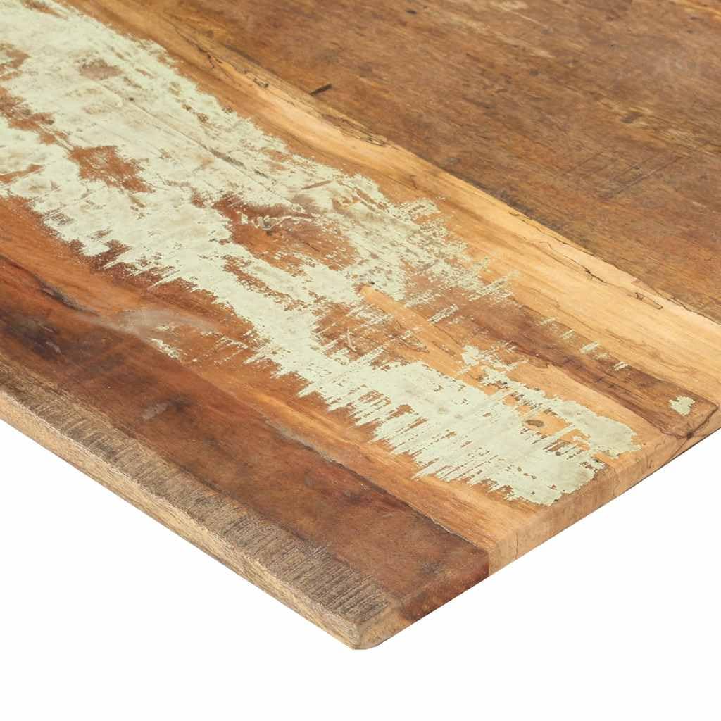 Mesa rectangular de madera reciclada de 60 x 120 cm, 15-16 mm de grosor, mesa de cocina rústica y escritorio de oficina, para conferencias, estudio y comedor
