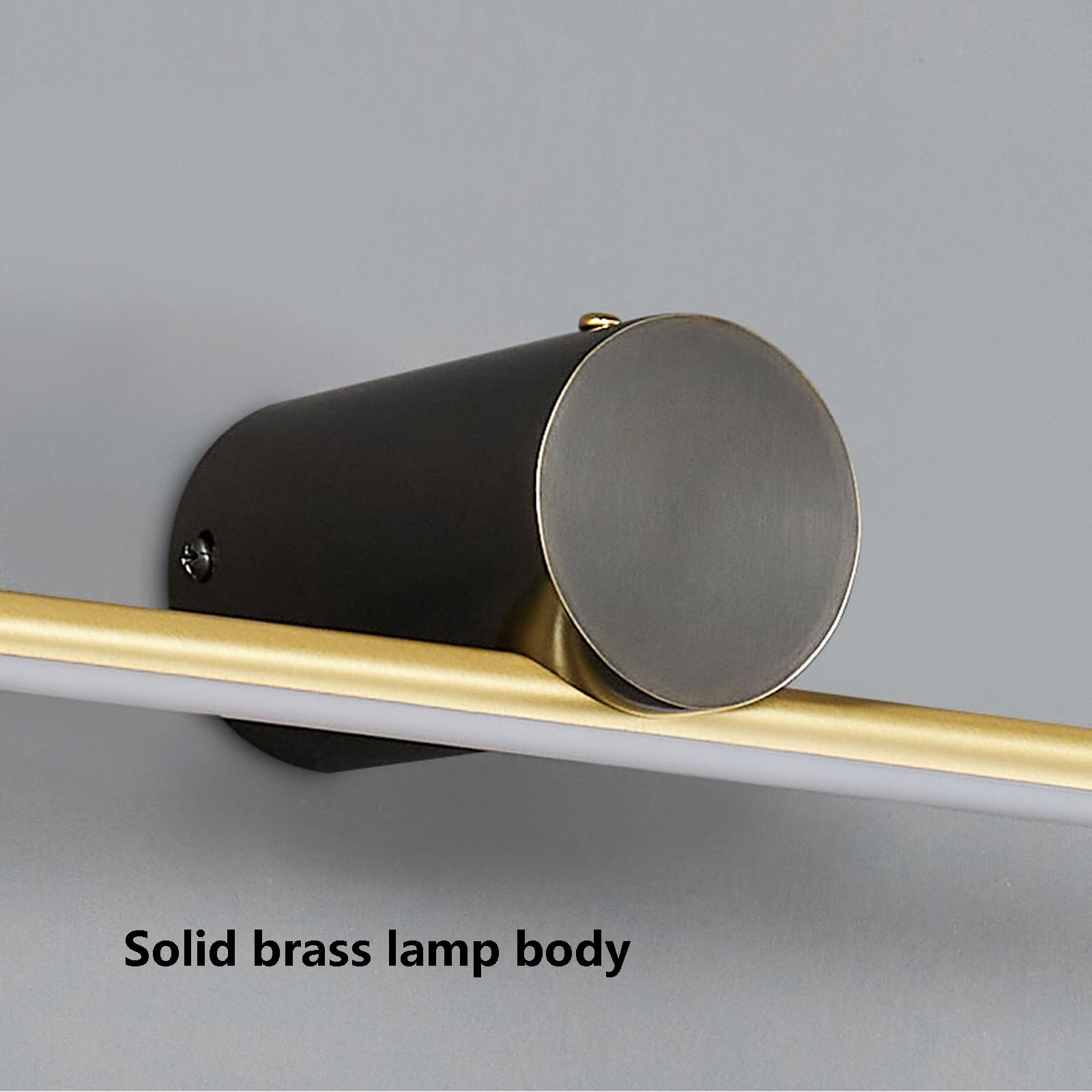 LED Spiegelleuchte Bad Wandleuchte Dimmbar 2700K/4500K/6500K Wandlampe Wasserdichte Wandbeleuchtung Modern Indoor Wandleuchten Lange für Schlafzimmer Wohnzimmer Arbeitszimmer (Schwarze Gold,100cm)