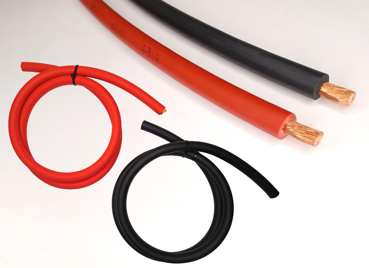 Heavy Duty Flexible Rubber Battery Cable/Starter Cable, High Current H01N2-D, 16-35mm², Black/Red, Various Lengths (16mm² Red, 3m)