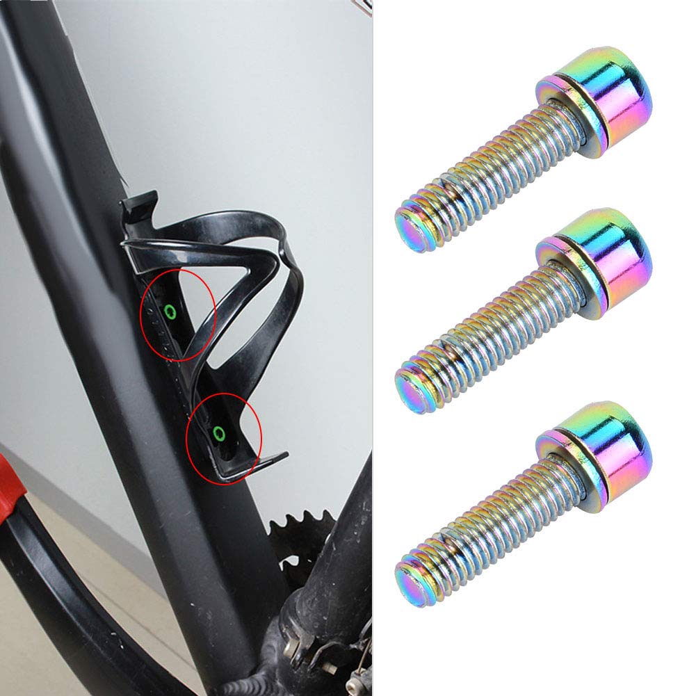 Śruba do Bagażnika Rowerowego, 6 szt. Śruba M5 M5x25mm Rower ze Stopu Tytanu Uchwyt na butelkę Śruba do Przechowywania Rowerów Śruba do Stojaka Akcesoria Rowerowe
