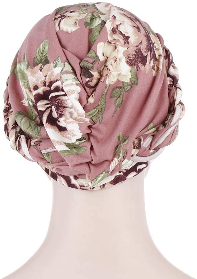 Bonnet En Coton Pour Chimio - Chapeau Turban De Mode Fleur Pour Femme - Écharpe De Tête Turban Bohème - Bonnet Noué Élastique Pour Perte De Cheveux Cancer - Casquette