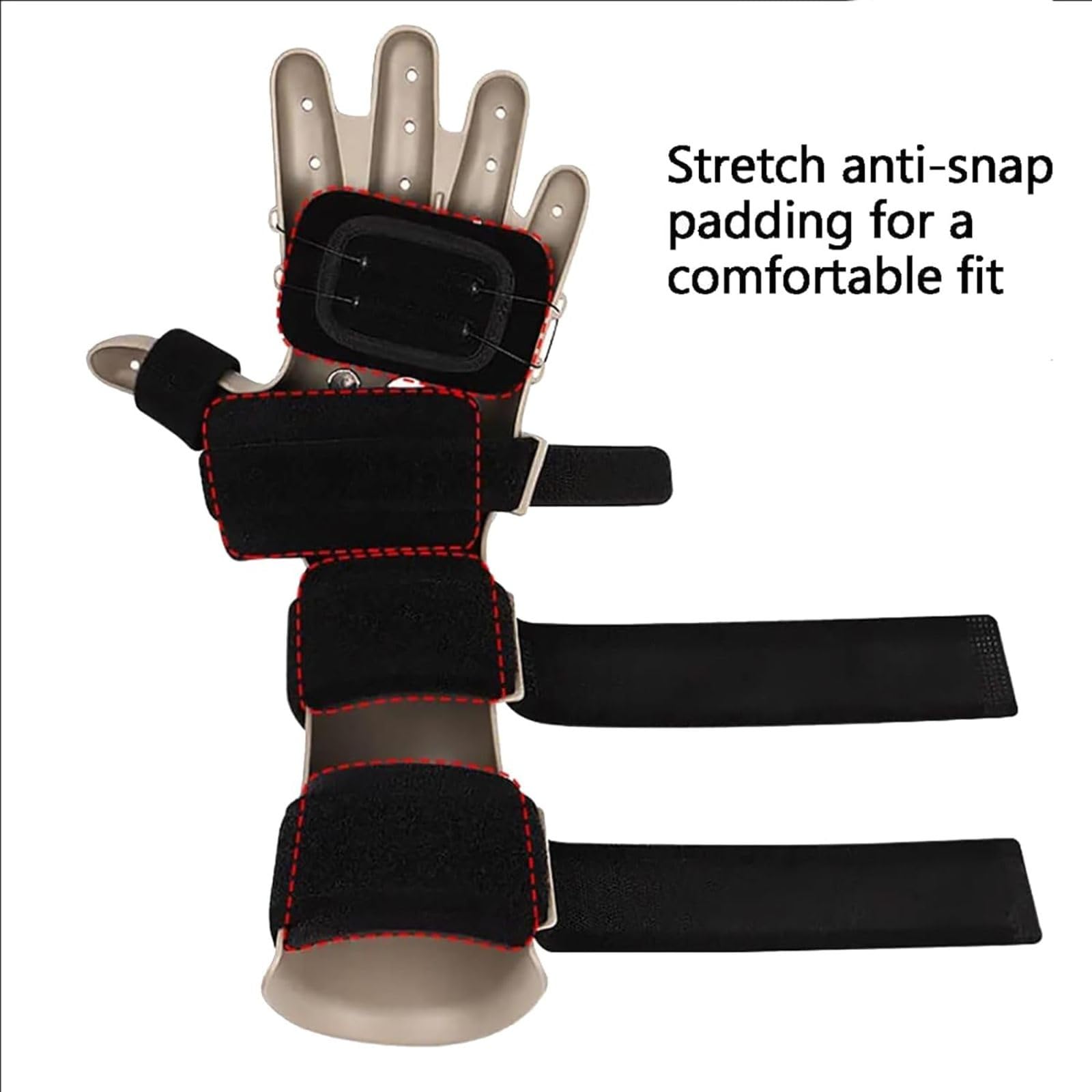 Férula Ortopédica de Muñeca, Férulas de Mano en Reposo con Diapasón Ajustable, Fijador de Muñeca con Placa de Dedo, Soporte para Corrección, para Contracturas en Flexión,Derecha,L