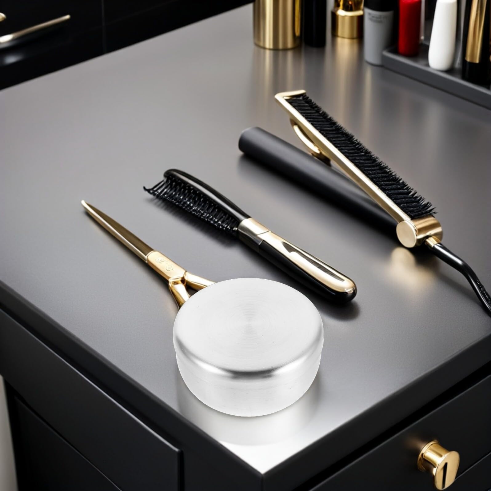 FOMIYES Set 4 Ciotole da Barba in Acciaio Inox 304 con Coperchio Ciotole da Viaggio Compatte per Schiuma da Barba Densa Contenitori Multiuso per Bagno e Igiene Personale Uomo