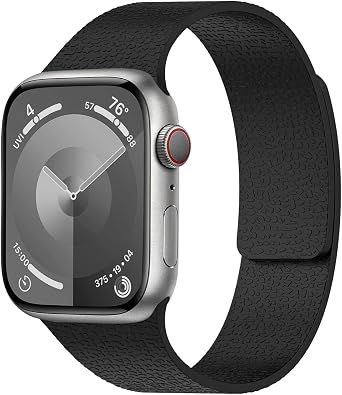 Magnetic Silicone Band Compatible with Apple Watch Band 38mm 40mm 41mm 42mm 44mm 45mm 46mm 49mm Women Men, Soft Waterproof Sport Strap for iWatch Series 11 10 9 8 7 6 5 4 3 2 1 SE Ultra
