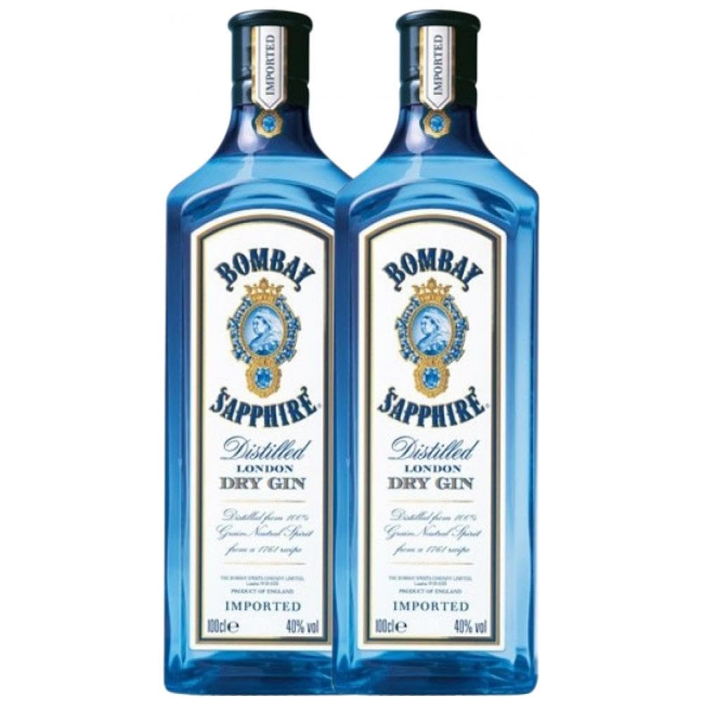 Gin Bombay Sapphire Rakete Flasche 1 L (Schachtel mit 2 Rakete Flasche von 1 L)