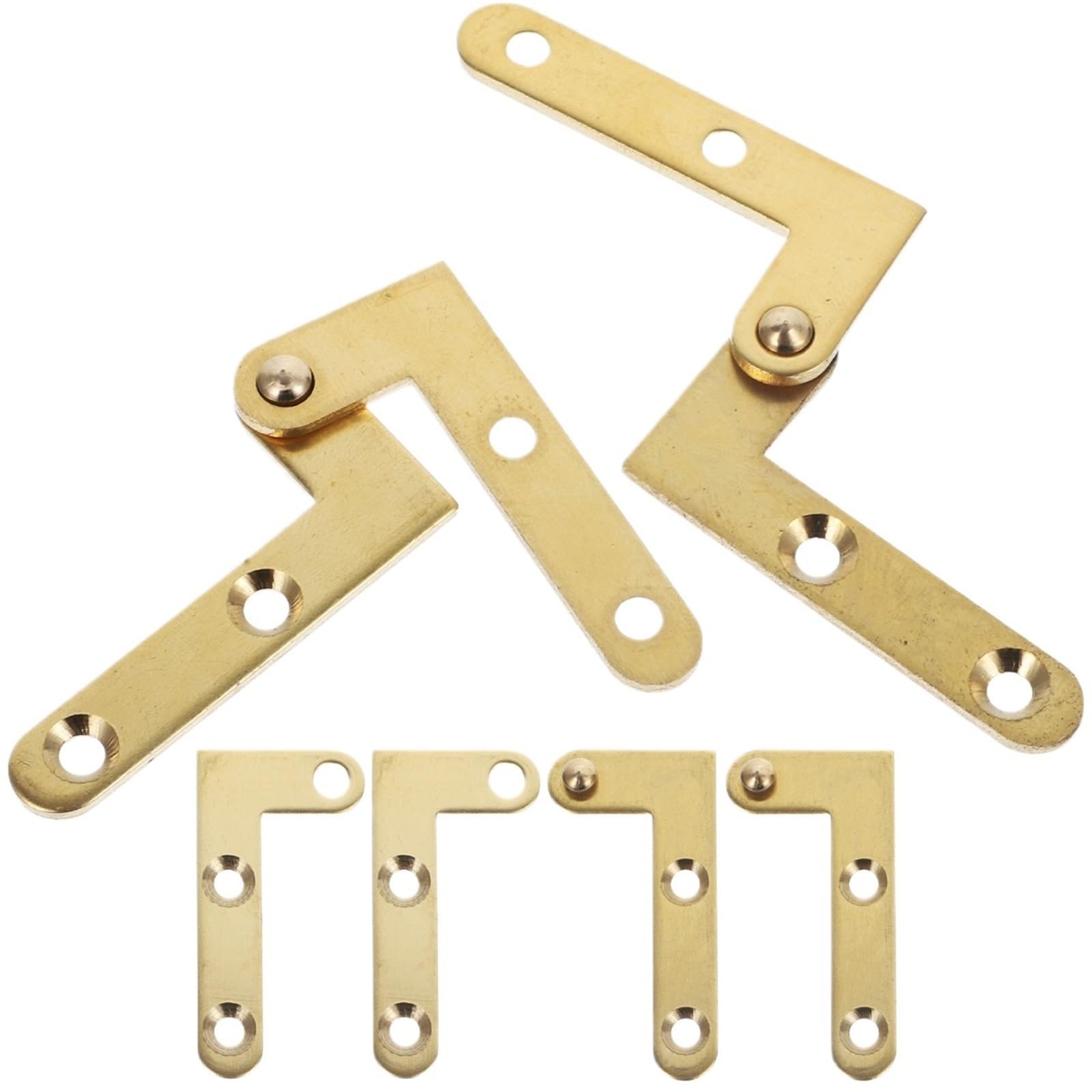 Kdhcvkz One Color 4 Set Copper Hinge 360 Degree Rotatable Hidden Door Hinge
