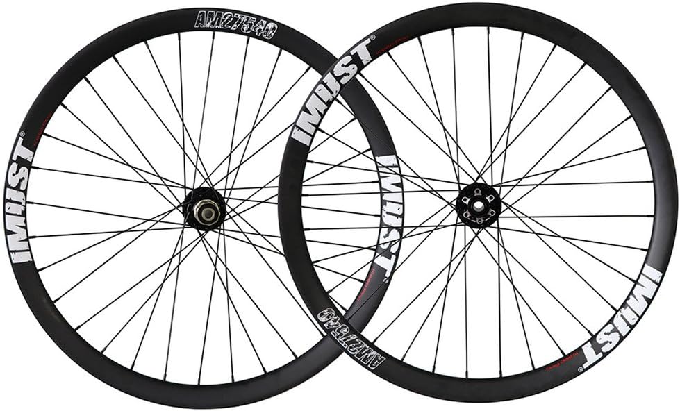 27.5 Plus MTB Bike Carbon Wheelset Novatec Hub Boost 110/148mm Clincher Tubeless Ready 50mm Width Rim 32 Holes