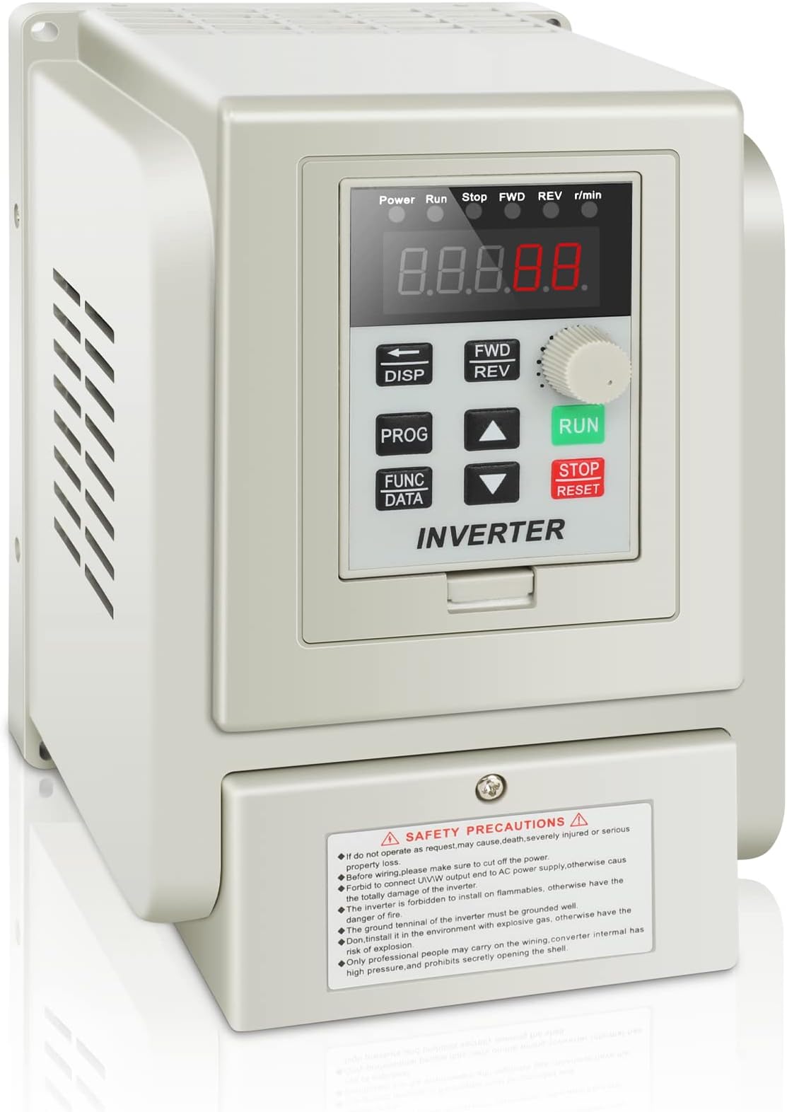 AC 220V/4KW 6HP Variable Frequency Drive,20A VFD Inverter Single Phase to 3 Phase Frequency Converter for Spindle Motor Speed Control(Single-Phase Input, 3 Phase Output)