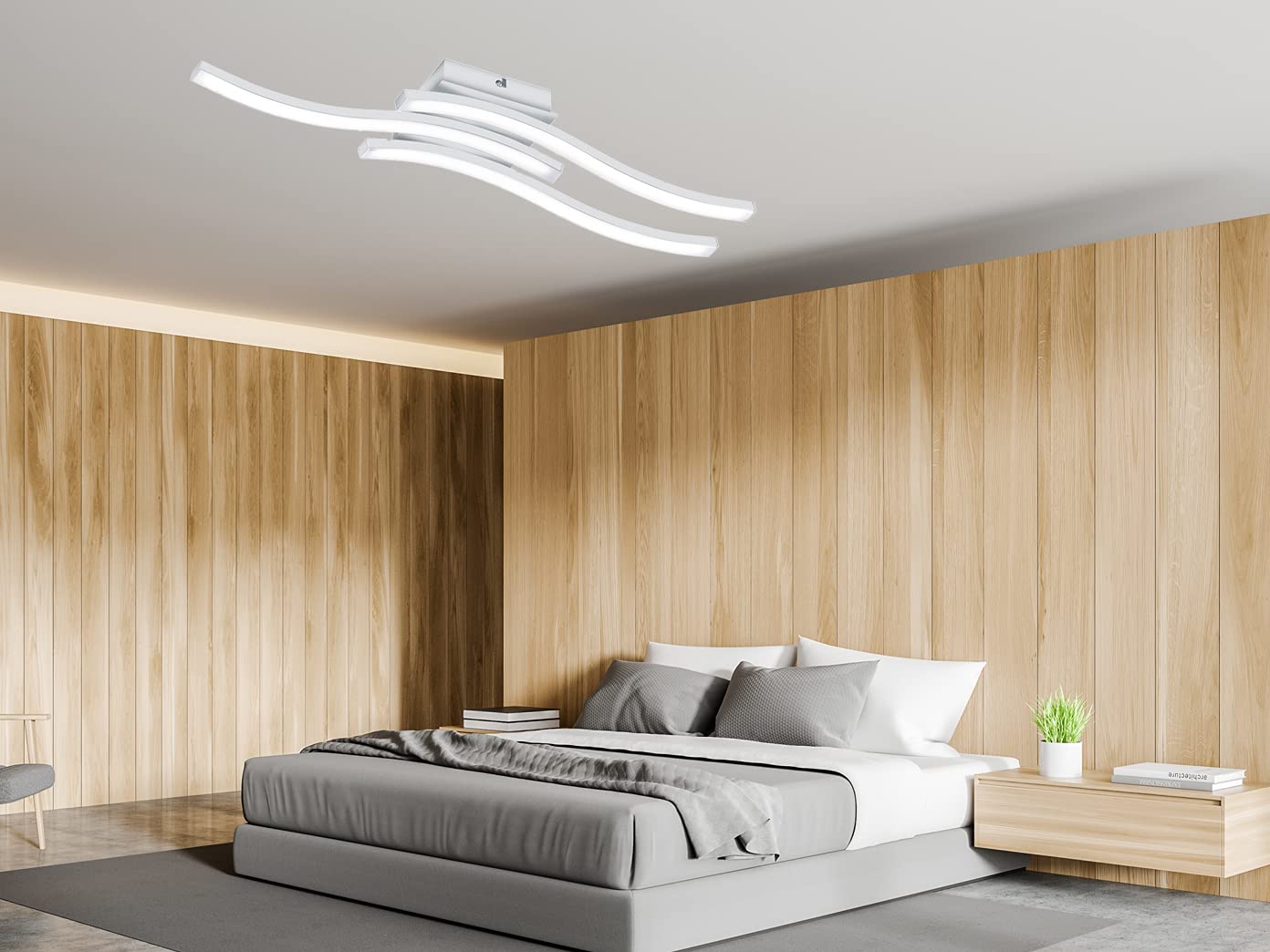 Reality Leuchten Route R62473131 - Plafoniera a LED in metallo bianco opaco, 3 x 5 Watt LED