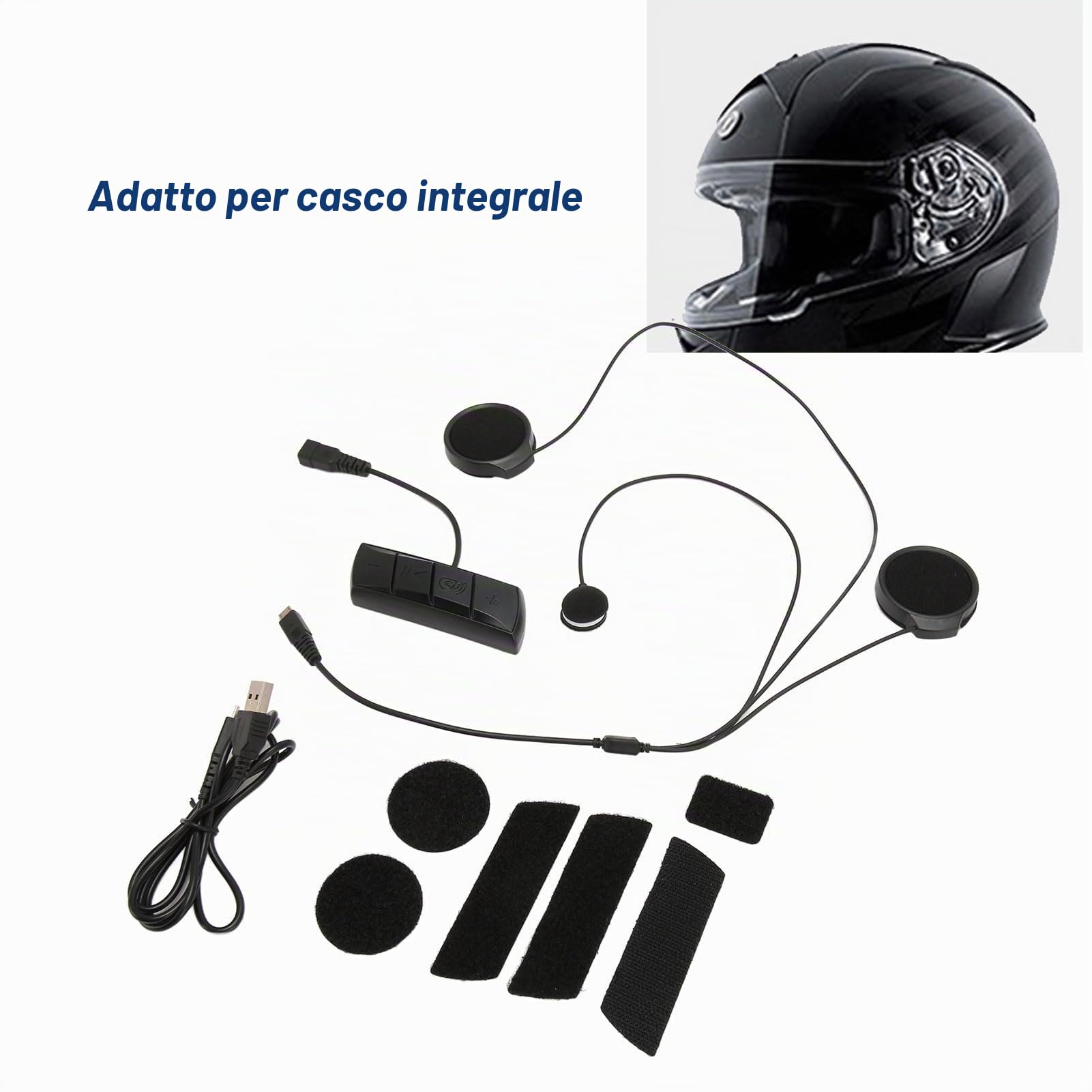 Interfono per Casco, Musica Stereo con Cancellazione del Rumore, Auricolare per Moto, Navigazione GPS Impermeabile per Ciclismo