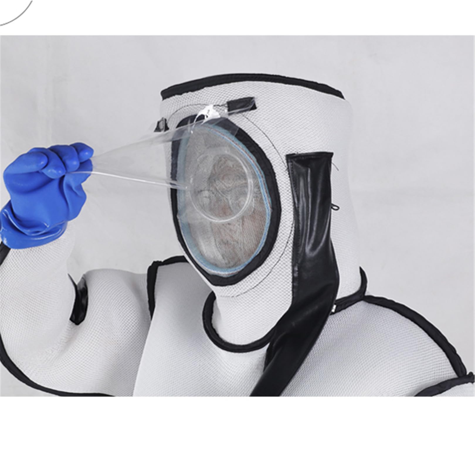 SXHEYUY Traje De Apicultura De Cuerpo Entero con Zapatos Y Guantes Largos, Chaqueta Protectora De Apicultor con Velo, Mono De Apicultura