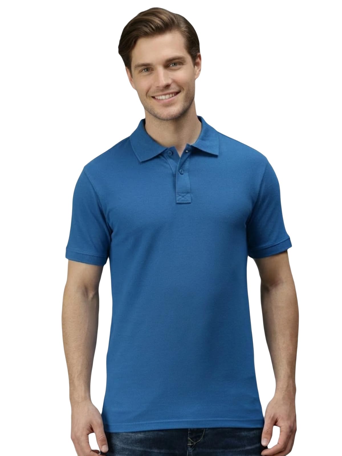 lux cozi Men's Cotton Solid Polo Tshirt | Collar Tshirts | Half Sleeves | Stylish & Premium All Day Wear | Pack of 1 Regular Fit-picture-38