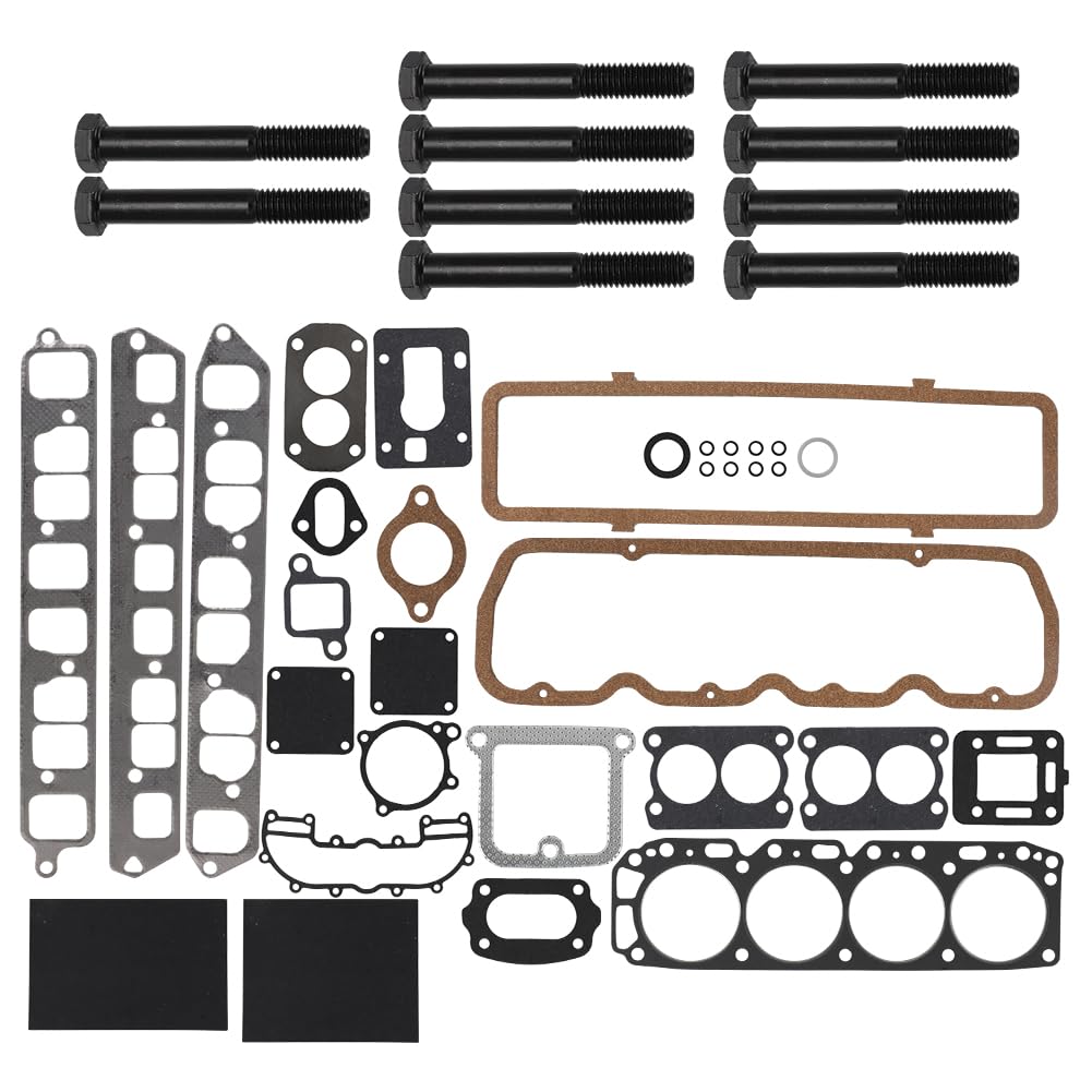 AUTOVIC Head Gasket & Bolt Set for Chris-Craft Mercruiser Chevy Marine 3.0L 181 2.5L 153 4-Cylinder Engines