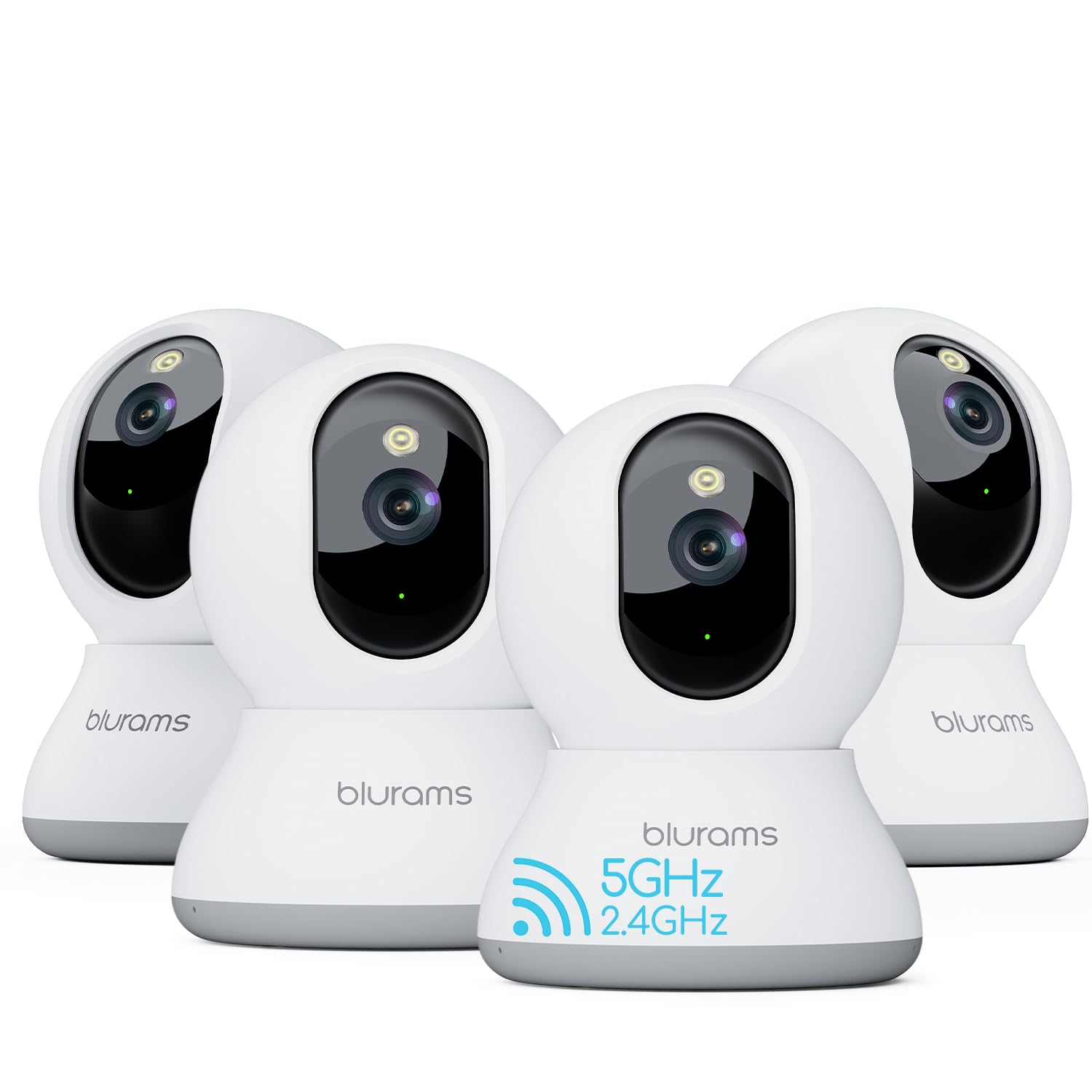 blurams Cameras for Home Security, 2K Pet Camera with Phone App, 5GHz/2.4GHz Dual-Band, 360° PTZ Indoor Cameras, 2-Way Talk, Motion Tracking, Color/IR
